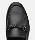 Erkek Deri Siyah Toka Detaylı Klasik Loafer