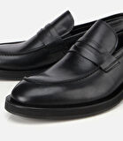 Erkek Deri Siyah Klasik Loafer Ayakkabı