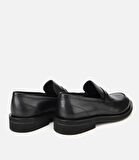 Erkek Deri Siyah Klasik Loafer Ayakkabı
