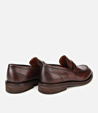 Erkek Deri Kahverengi Klasik Loafer Ayakkabı