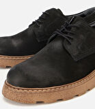 Erkek Nubuk Deri Siyah Termo Taban Günlük Ayakkabı