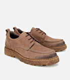 Erkek Nubuk Deri Bej Kalın Tabanlı Günlük Ayakkabı