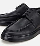 Erkek Deri Siyah Yumuşak Dokulu Comfort Günlük Ayakkabı