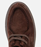 Erkek Süet Deri Kahverengi Yüksek Tabanlı Günlük Ayakkabı