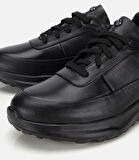 Erkek Deri Siyah Yumuşak Dokulu Yüksek Tabanlı Spor Ayakkabı