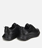 Erkek Deri Siyah Yumuşak Dokulu Yüksek Tabanlı Spor Ayakkabı