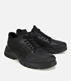 Erkek Nubuk Deri Siyah Comfort Spor Ayakkabı