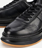 Erkek Deri Siyah Yumuşak Dokulu Günlük Ayakkabı