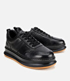 Erkek Deri Siyah Yumuşak Dokulu Günlük Ayakkabı