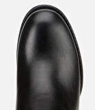 Kadın Deri Siyah Tokalı Bilekte Topuklu Bot