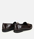 Kadın Rugan Kahverengi Püsküllü Klasik Loafer