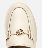 Kadın Ekru Kalın Tabanlı Klasik Loafer