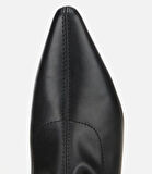 Kadın Siyah Streç Fermuarlı Bilekte Kısa Topuklu Bot