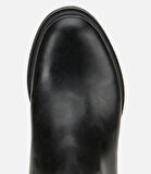 Kadın Siyah Streç Metal Detaylı Topuklu Çizme