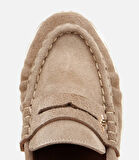 Kadın Süet Deri Vizon Yumuşak Dokulu Günlük Loafer