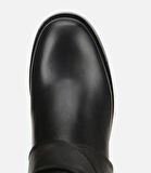 Kadın Deri Siyah Tokalı Bilekte Düz Bot