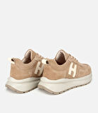Kadın Süet Deri Bej Kalın Tabanlı Comfort Spor Ayakkabı