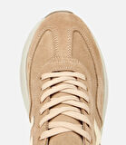 Kadın Süet Deri Bej Kalın Tabanlı Comfort Spor Ayakkabı