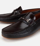 Erkek Deri Kahverengi Tokalı Günlük Loafer