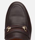 Kadın Deri Kahverengi Tokalı Klasik Loafer