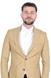 Cengiz İnler İtalyan Hasır Desen Slim Fit Erkek Ceket