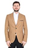 Cengiz İnler İtalyan Hasır Desen Slim Fit Erkek Ceket