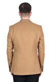 Cengiz İnler İtalyan Hasır Desen Slim Fit Erkek Ceket