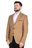 Cengiz İnler İtalyan Hasır Desen Slim Fit Erkek Ceket