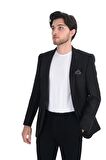 Cengiz İnler Desenli Kırlangıç Yaka Erkek Ceket