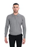 Cengiz İnler Polo Yaka Basic Erkek Triko Kazak