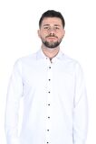 Cengiz İnler Yaka Düğmeli Pamuk Saten Slim Fit Düz Erkek Gömlek