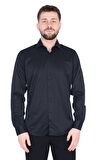 Cengiz İnler İtalyan Yaka Slim Fit Erkek Pamuk Gömlek