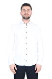 Cengiz İnler İtalyan Yaka Slim Fit Erkek Pamuk Gömlek