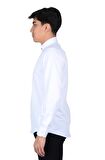 Cengiz İnler Yaka İğneli Slim Fit Erkek Pamuk Gömlek