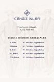Cengiz İnler Küçük Puantiye Desenli Slim Fit Erkek Gömlek