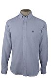 Slim Fit Çizgili Gofre Erkek Gömlek