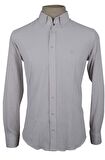Slim Fit Çizgili Gofre Erkek Gömlek