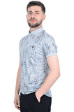 Cengiz İnler Sarmaşık Desenli Erkek Polo Yaka T-shirt