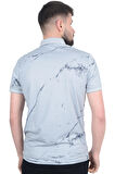 Cengiz İnler Baskı Desenli Erkek Polo Yaka  T-shirt