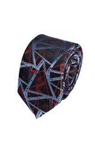Cengiz İnler Geometrik Desen Desenli Mendilli Mikrofiber Erkek Kravat