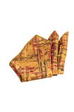 Cengiz İnler Batik Desenli Mendilli Mikrofiber Erkek Kravat