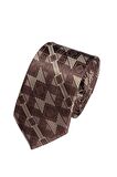 Cengiz İnler Geometrik Desenli Mendilli Mikrofiber Erkek Kravat