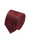 Cengiz İnler Dalga Desen Mendilli Mikrofiber Erkek Kravat