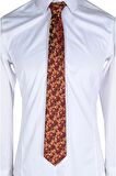 Cengiz İnler Daire Desenli Mendilli Mikrofiber Erkek Kravat