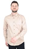 Cengiz İnler Gabardin Yıkamalı Yaka Düğmeli Slimfit Erkek Gömlek
