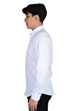 Cengiz İnler Kendinden Desenli Slimfit Erkek Gömlek