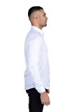 Cengiz İnler Standart Yaka Likralı Slimfit Erkek Gömlek 