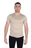 Erkek O Yaka Floş t-shirt