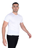 Erkek Sıfır Yaka Floş T-SHIRT