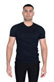Erkek Sıfır Yaka Floş t-shirt